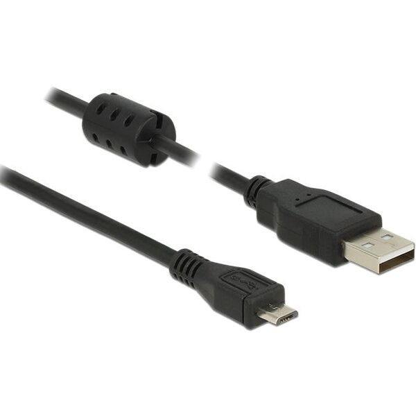 Kabel USB Delock USB-A - microUSB 0.5 m Czarny (84900)