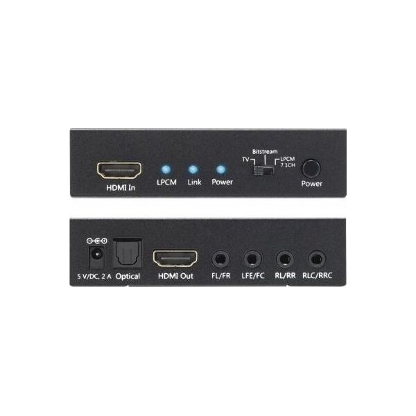 System przekazu sygnału AV Techly HDMI - Toslink czarny (025756)