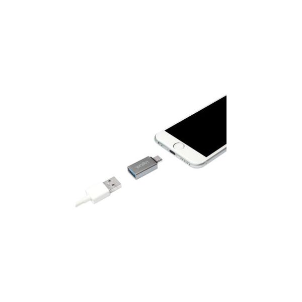 Adapter USB LogiLink USB-C - USB Srebrny  (AU0042)