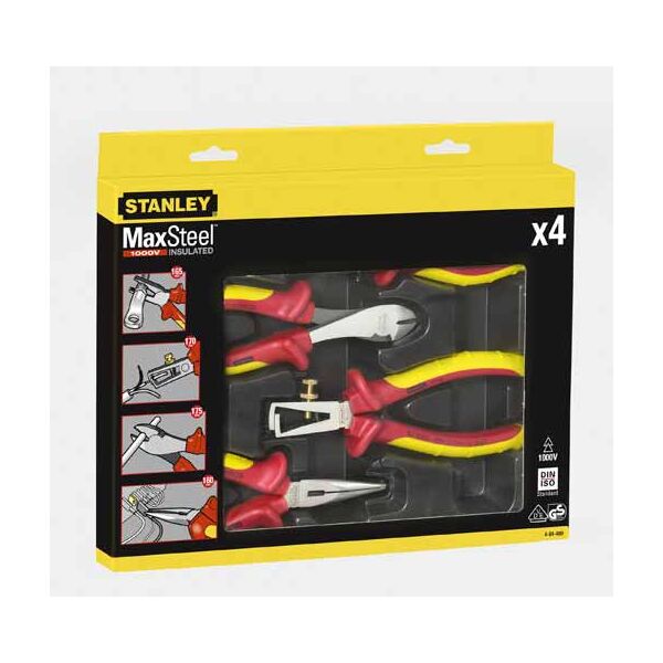 Stanley Szczypce MaxSteel VDE, Zestaw 4szt. (84-489)