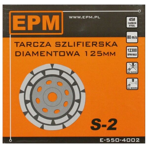 EPM Tarcza diamentowa szlifierska 125mm - E-550-4002