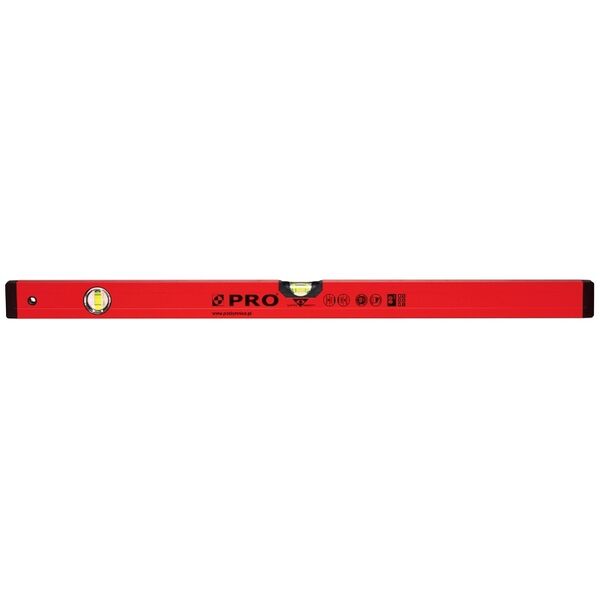PRO Poziomica malowana ze wskaźnikiem poziomu i pionu 40cm 100-04