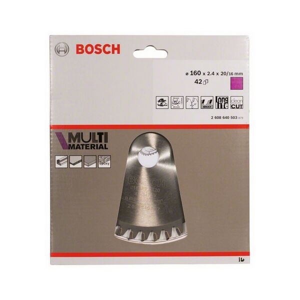 Bosch Tarcza pilarska 160x20x2,4mm 42z. Multi Material (2.608.640.503)