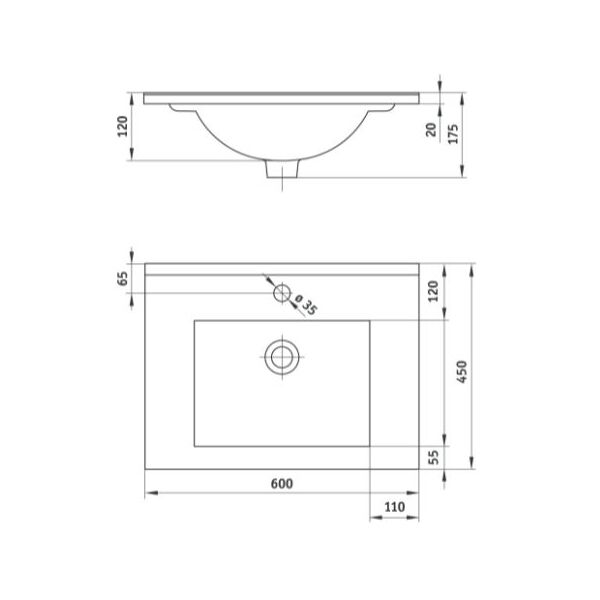 Umywalka Deante Floks 60cm (CDI 6U6M)