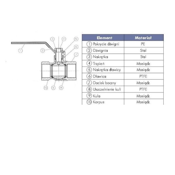 Arco Zawór kulowy przelotowy Sena GZ GW 3/2" 150607