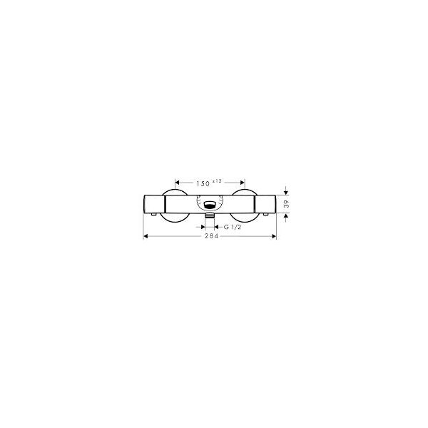 Bateria wannowa Hansgrohe Ecostat ścienne chrom (13123000)