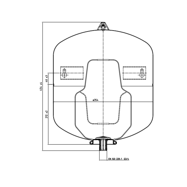 Reflex Naczynie przeponowe DE 33L 10bar c.w.u. (7303913)