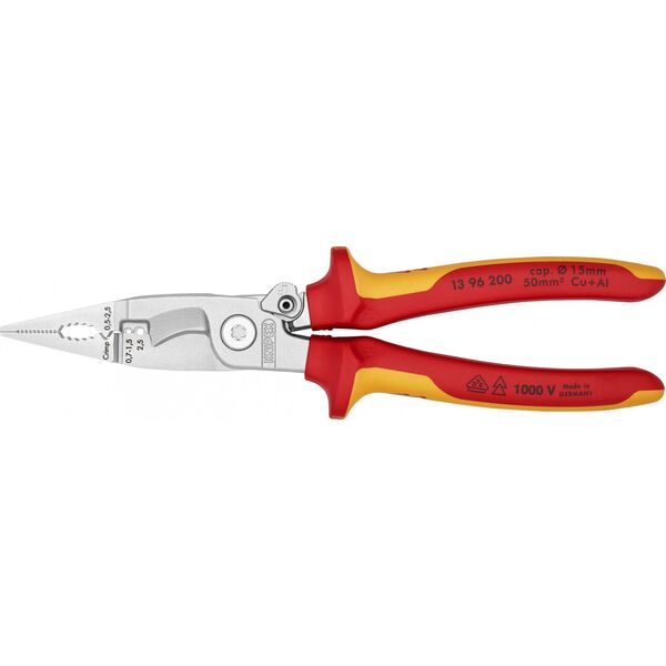 Knipex Szczypce do prac elektroinstalacyjnych 6w1 200mm 1000V VDE (13 96 200)