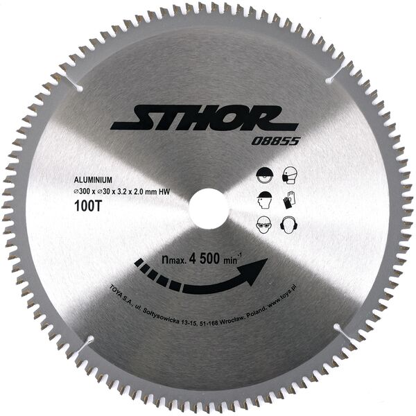 Sthor Piła tarczowa z węglikiem do aluminium 300x30 z100 (08855)