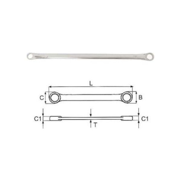 Jonnesway Klucz oczkowy dwustronny 10 x 11mm (W611011)