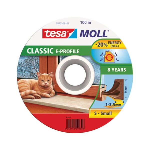 Tesa Uszczelka gumowa 9mm profil E brąz 100m (5570101)