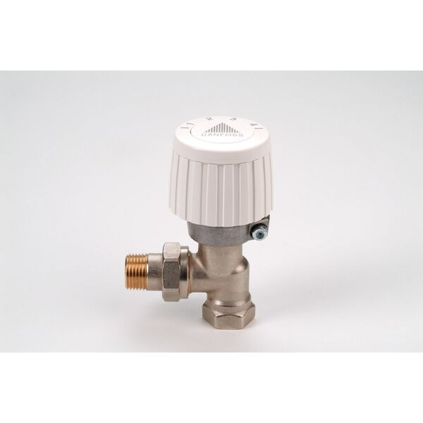 Danfoss Zawór FJVR 15 kątowy+głowica FJVR 10-50 biała 003L108