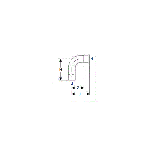Geberit Kolano 90° C-STAHL jednokielichowe 35mm (23306)