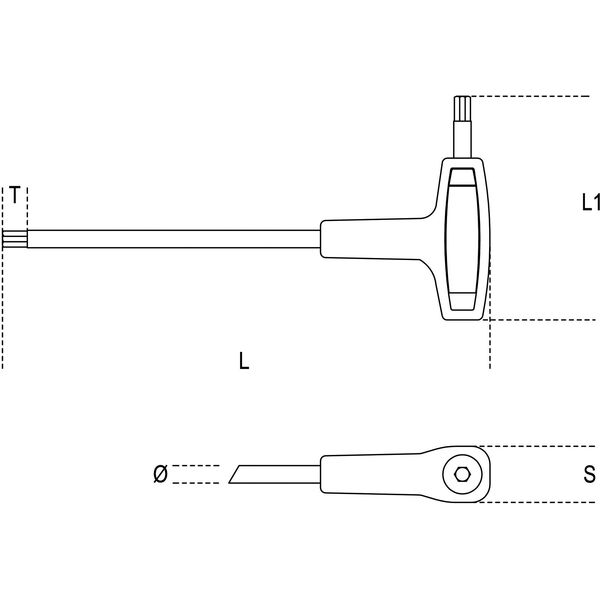 Beta Tools Klucz trzpieniowy torx typ T T27 (000970727)