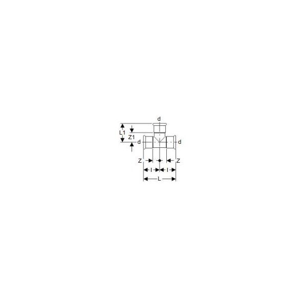 Geberit Trójnik równoprzelotowy Mapress C-Stahl DN 65 (21009)