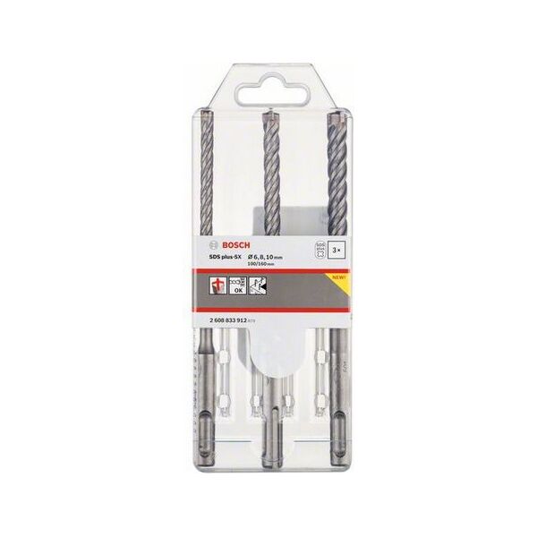 Wiertło Bosch do betonu SDS+ 6 10 8mm zestaw (2608833912)