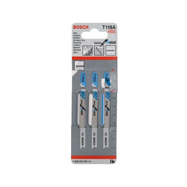 Bosch Brzeszczot do wyrzynarek T 118 A 92mm 3szt. (2608631507)