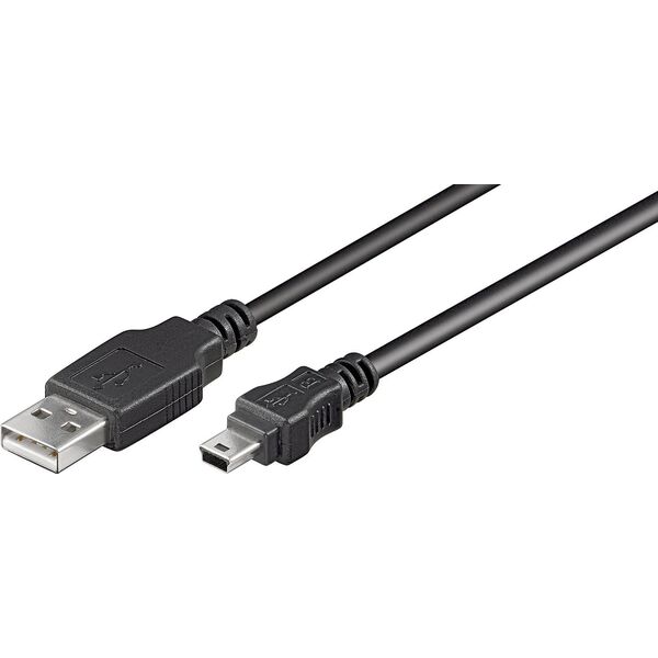 Kabel USB Goobay USB-A - miniUSB 1.8 m Czarny (50767)