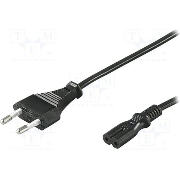 Kabel zasilający Goobay Kabel zasilający Euro CEE 7/16 - IEC 320 C7, 3m (95038)