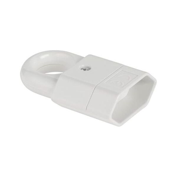 Elgotech Gniazdo przenośne z uchwytem b/u Euro 2,5A 250V białe GP2C