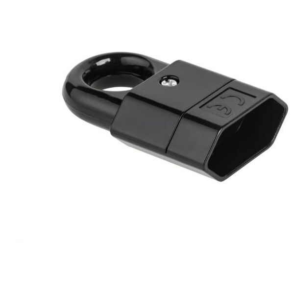 Elgotech Gniazdo przenośne z uchwytem b/u Euro 2,5A 250V czarne GP2C-2
