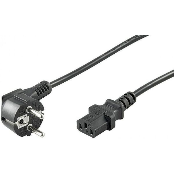Kabel zasilający Goobay Przewód zasilający Schuko type F CEE 7/7 IEC C13 5m czarny (51320)