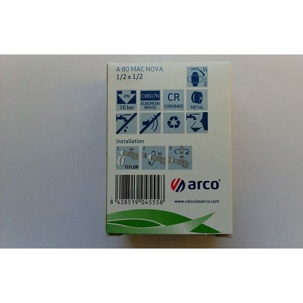 Arco Zawór kątowy Nov Mac antykamienny 1/2"x1/2"  (NOV92MAC)