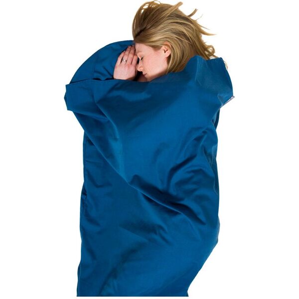Lifeventure Lifeventure Polycotton Sleeping Bag Liner Rectangular Navy (LM65520)