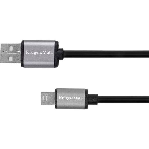 Kabel USB LechPol USB-A - miniUSB 1 m Czarny (KM1241)