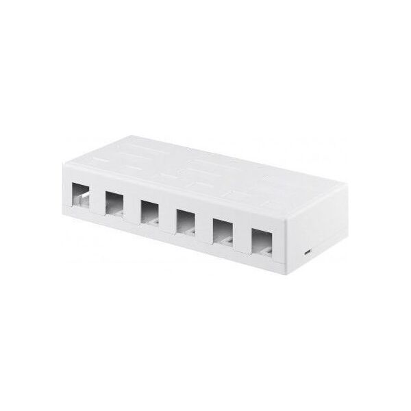 Goobay Pusta obudowa Keystone 6-port - umożliwia montaż metodą Snap-In (79379)