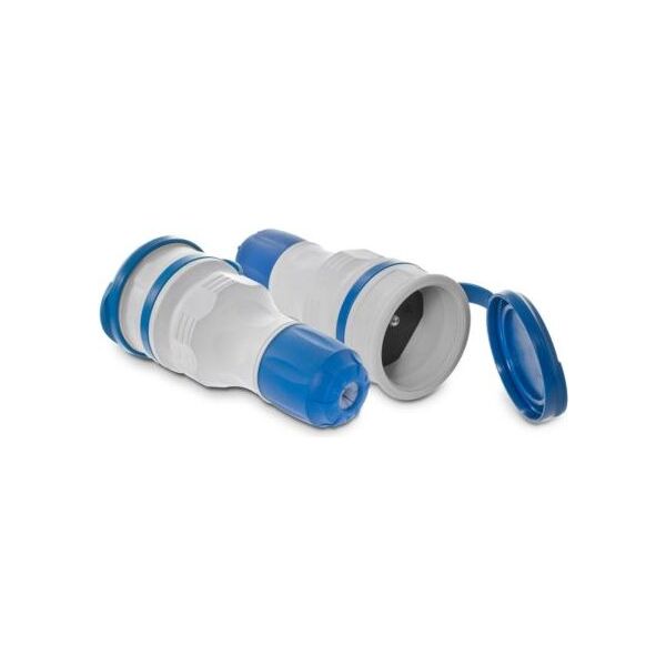 KEL Gniazdo przenośne z klapką 16A 2P+Z 250V IP54 szary/niebieski GN-54 (W-97979)