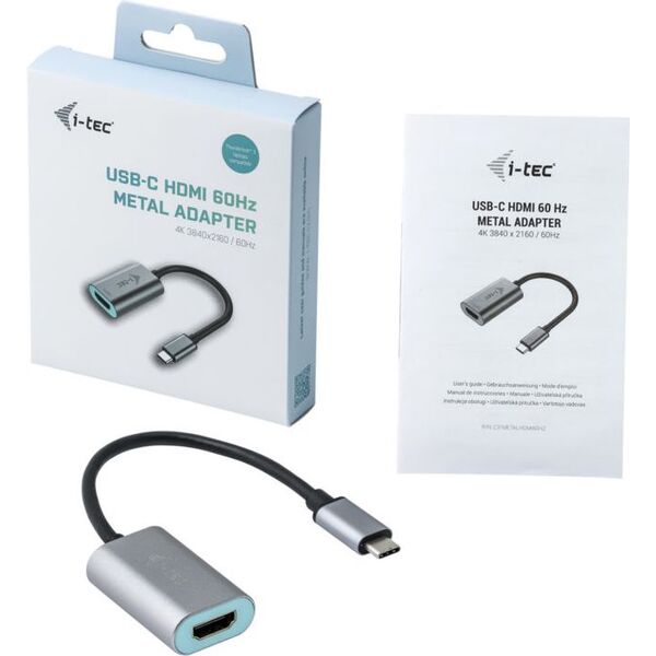 Adapter USB I-TEC USB-C - HDMI Srebrny  (C31METALHDMI60HZ)