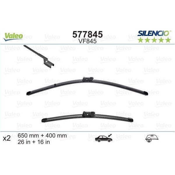 Valeo PIÓRO WYCIERACZKI 650/400MM SILENCIO X.TRM ZE SPOJLEREM TOYOTA AVENSIS 08-