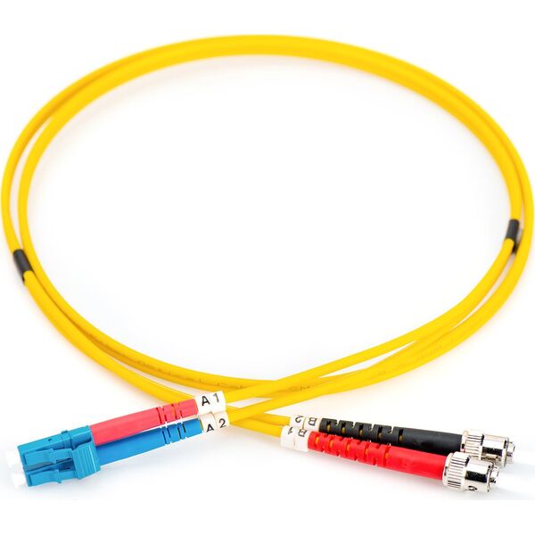 Digitus DIGITUS Professional - Patch- Cable - LC Single mode (M) to ST Single mode (M) - 1 m - glass fiber - 9 / 125 Micron - OS1 - halogen free - yellow