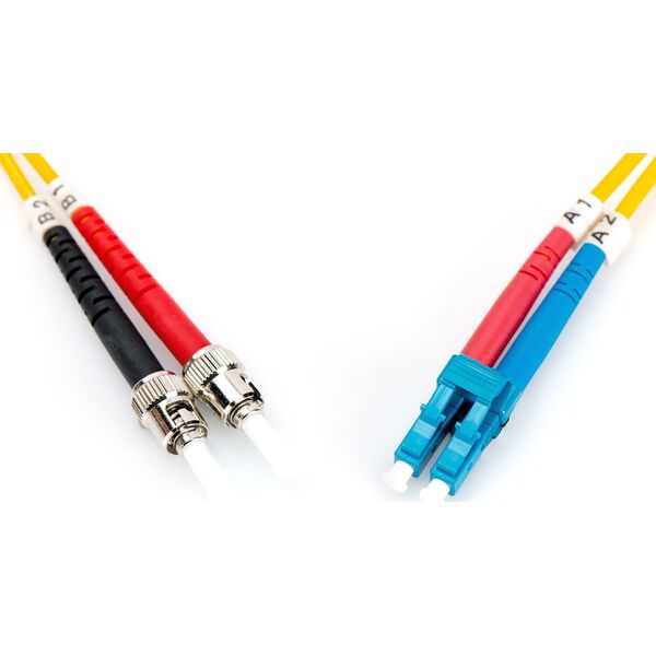 Digitus DIGITUS Professional - Patch- Cable - LC Single mode (M) to ST Single mode (M) - 1 m - glass fiber - 9 / 125 Micron - OS1 - halogen free - yellow