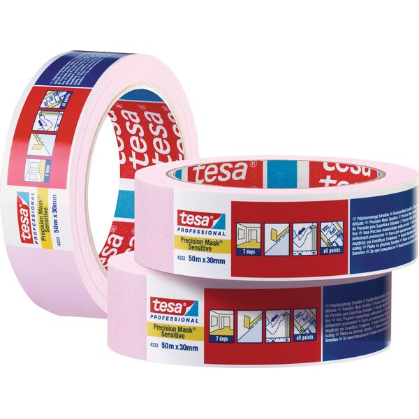 Tesa Apsauginė dažymo juosta jautriem pavišiam tesa Prcision Sensitive 50mx38mm
