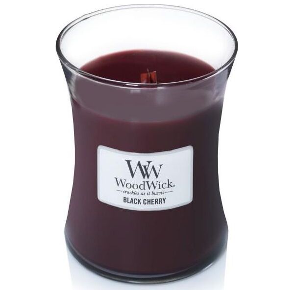 WoodWick Świeca w szkle WoodWick średnia Black Cherry 92100E (114mm x 98mm)