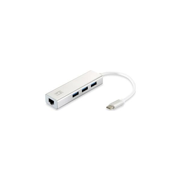 HUB USB LevelOne 1x RJ-45  + 3x USB-A 3.0 (USB-0504)