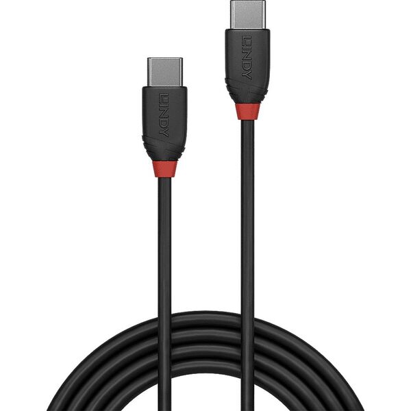 Kabel USB Lindy USB-C - USB-C 0.5 m Czarny (36905)