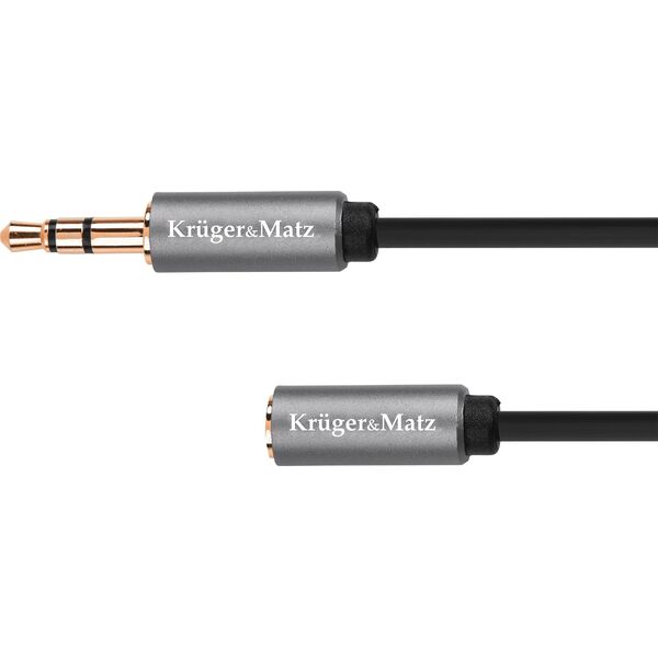 Kabel Kruger&Matz Jack 3.5mm - Jack 3.5mm 1.8m srebrny (KM1230)