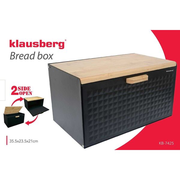 Chlebak Klausberg bambusowo-stalowy  (KB-7425)