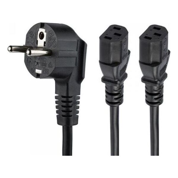 Kabel zasilający StarTech StarTech 2M SCHUKO CEE7 TO 2X C13 CORD/.