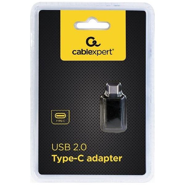 Adapter USB Gembird USB-C - USB Czarny  (CC-USB2-CMAF-A)
