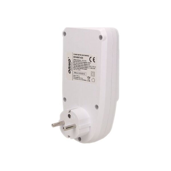 Orno Watomierz, kalkulator energii z wyświetlaczem LCD 0,1 - 3680W OR-WAT-435