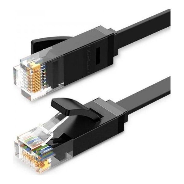 Ugreen Płaski kabel sieciowy UGREEN Ethernet RJ45, Cat.6, UTP, 1m (czarny)