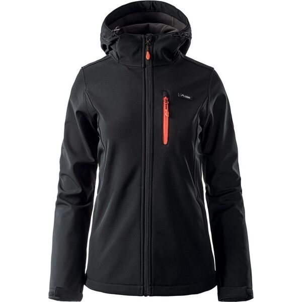 Elbrus SOFTSHELL IVER WO'S BLACK/SPICY ORANGE/ASPHALT L
