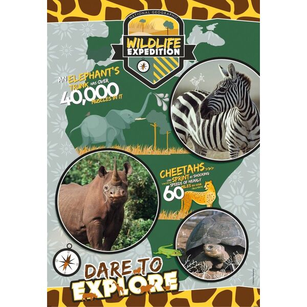 Clementoni Puzzle 180 elementów National Kids Wildlife Expedition