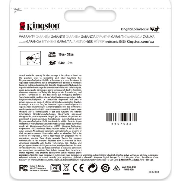 Karta Kingston Canvas Go! Plus SDXC 512 GB Class 10 UHS-I/U3 V30 (SDG3/512GB)