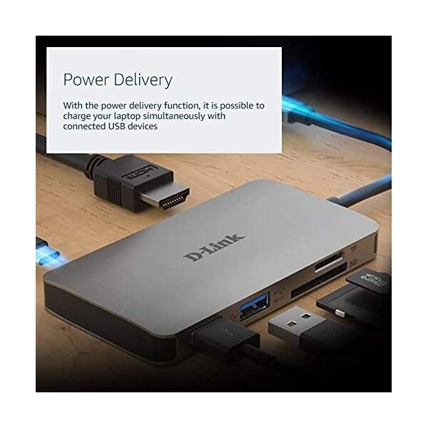 Stacja/replikator D-Link 5w1 USB-C (DUB-M530)