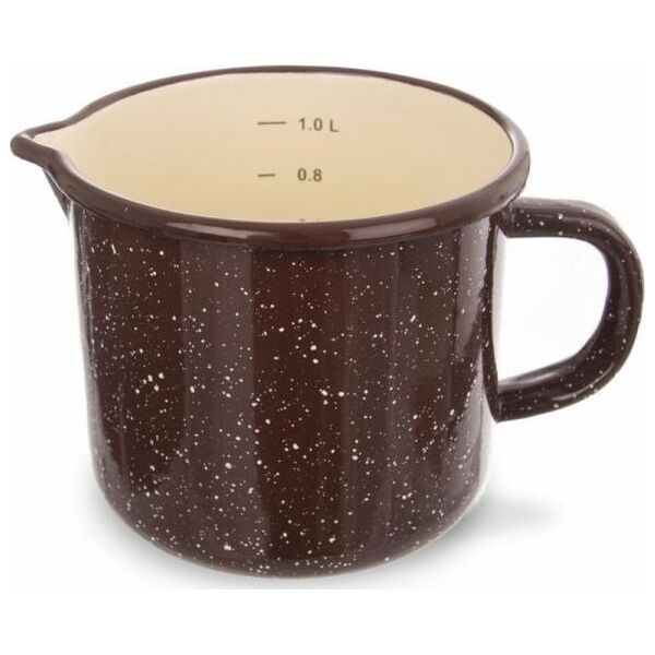 Orion KUBEK EMALIOWANY Z MIARKĄ 1.2L 12cm BRĄZOWY RETRO ORION 113164